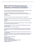WGU C214 Pre-Assessment Exam Questions and Answers (Graded A)