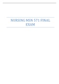 NURSING MSN 571 FINAL EXAM