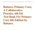 Buttaro: Primary Care, A Collaborative Practice, 6th Ed. Test Bank For Primary Care 6th Edition by Buttaro.