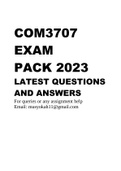 COM3707 EXAM PACK 2023