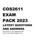 COS2611 EXAM PACK 2023
