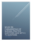 NCLEX RN Fundamentals of Nursing Practice Questions Quiz Set 4 &vert; 75 Questions