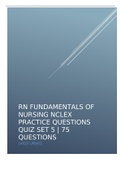 RN Fundamentals of Nursing NCLEX Practice Questions Quiz Set 5 | 75 Questions