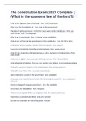 The constitution Exam 2023 Complete &semi;&lpar;What is the supreme law of the land&quest;&rpar;