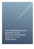 RN Fundamentals of Nursing NCLEX Practice Questions Quiz Set 7 | 75 Questions