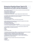 Primerica Practice Exam Test A (75 Questions all with correct Answers)
