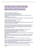 ACSM 2023 CPT EXAM  Questions and Answers latest update