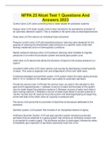 NFPA 25 Nicet Test 1 Questions And Answers 2023