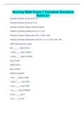Nursing Math Exam 1 Complete Solutions Rated A&plus;
