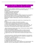 Varcarolis Ch 1&semi; Mental Health & Mental Illness&sol;22 Questions and Answers