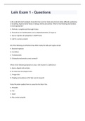 Leik Exam 1 - Questions and answers 2023