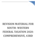 REVISION MATERIAL FOR SOUTH- WESTERN FEDERAL TAXATION 2020: COMPREHENSIVE, 43RD EDITION, DAVID M. MALONEY