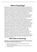 Introduction Of Psychology