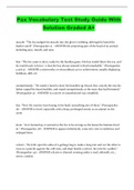 Pax Vocabulary Test Study Guide With Solution Graded A&plus;