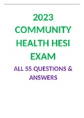 2023 Community Health RN V1 &lpar;Version 1&rpar; Exit Hesi Guaranteed A&plus; TB Guide &lpar;All 55 Q&A&rpar;
