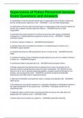 Supervision of Police Personnel Iannone Exam Questions and Answers 
