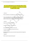 SUS 1501 MIDTERM EXAM 2024&sol;2025 PRACTICE QUESTIONS AND VERIFIED ANSWERS GRADED A&plus;&lpar;SOLVED&rpar; UNISA