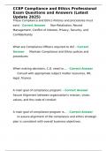 CCEP Compliance and Ethics Professional Exam Questions and Answers &lpar;Latest Update 2025&rpar;
