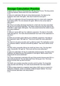 Dosage Calculation Practice Test