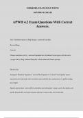 APWH 4&period;2 Exam Questions With Correct Answers&period;