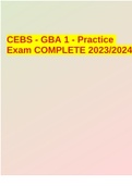 CEBS - GBA 1 - Practice Exam COMPLETE 2023&sol;2024