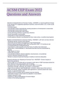 ACSM CEP Exam 2022  Questions and Answers