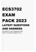 ECS3702 exam pack 2023