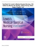Test Bank For Lewis's Medical-Surgical Nursing&comma; 12th Edition by Mariann M&period; Harding&comma; Jeffrey Kwong&comma; Debra Hagler Chapter 1-69