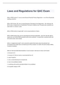 Laws and Regulations for QAC Exam 2023 with 100&percnt; correct answers