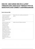 HESI 101- MED SURGE HESI RN 2 LATEST VERSIONS 2024-2025 EACH VERSION WITH 55 QUESTIONS AND CORRECT ANSWERS&vert;AGRADE