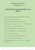 AST 101 EXAM 1 Questions With Correct Answers&period;