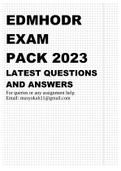 EDMHODR EXAM PACK 2023