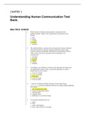 Understanding Human Communication Test Bank&lpar;Questions And Answers&rpar;