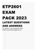 ETP2601 EXAM PACK 2023