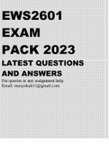 EWS2601 EXAM PACK 2023
