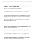 Notary Colorado   Exam 2023 with 100&percnt; correct answers