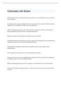 Colorado Life Exam 2023 with 100&percnt; correct answers
