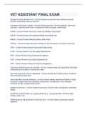 VET ASSISTANT FINAL EXAM WITH 100&percnt; CORRECT ANSWERS 2023