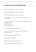 Colorado Life and Health Exam 2023 with 100&percnt; correct answers