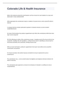 Colorado Life & Health Insurance  exam 2023 with 100&percnt; correct answers