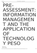PRE-ASSESSMENT- INFORMATION MANAGEMENT AND THE APPLICAT