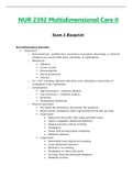 Final Exam / Exam 3 Blueprint - NUR2392 / NUR 2392 (Latest 2023 / 2024) : Multidimensional Care II / MDC 2 - Rasmussen