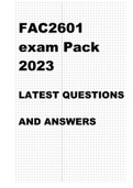 FAC2601 EXAM PACK 2023