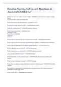 Hondros Nursing 163 Exam 2 Questions & Answers&lpar;SCORED A&rpar;