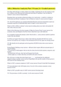 ABA &lpar; Behavior Analysis&rpar; Part 3 Exam &lpar;A&plus; Graded answers&rpar;