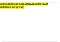 2022 Actual Hesi Leadership & Management Exam Version 1 & 2 (V1-V2) (Screenshots) Graded A+