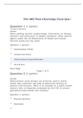 NSG 6002 Week 4 Knowledge Check Quiz