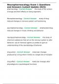 Neuropharmacology Exam 1 Questions and Answers &lpar;Latest Update 2025&rpar;