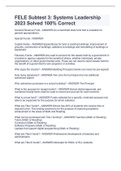 FELE Subtest 3&colon; Systems Leadership 2023 Solved 100&percnt; Correct
