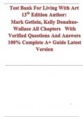 Test Bank For Living With Art 13th Edition Author&colon; Mark Getlein&comma; Kelly Donahue-Wallace All Chapters   With Verified Questions And Answers 100&percnt; Complete A&plus; Guide Latest Version